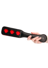 Load image into Gallery viewer, Ouch! Leather Paddle Lips - Black
