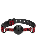 Load image into Gallery viewer, Ouch! Luxury Breathable Luxury Ball Gag - Burgundy/Red
