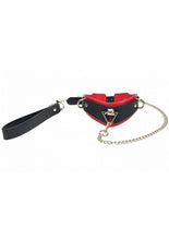Load image into Gallery viewer, Ouch! Milan Collection Collar with Leash - Black/Red
