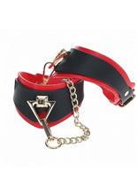 Load image into Gallery viewer, Ouch! Milan Collection Leg Cuffs - Black/Red
