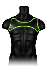 Load image into Gallery viewer, Ouch! Neoprene Harness - Black/Glow In The Dark/Green - Large/XLarge
