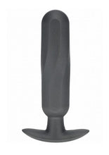 Load image into Gallery viewer, Ouch! Oblong Anal Plug Silicone - Grey/Gun Metal
