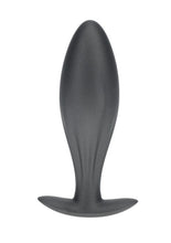 Load image into Gallery viewer, Ouch! Oval Anal Plug Silicone - Grey/Gun Metal
