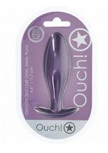Load image into Gallery viewer, Ouch! Oval Anal Plug Silicone - Metallic - Purple

