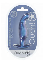 Load image into Gallery viewer, Ouch! P-Spot Anal Plug Silicone - Metallic - Blue
