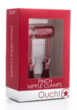 Load image into Gallery viewer, Ouch! Pinch Nipple Clamps - Red
