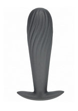 Load image into Gallery viewer, Ouch! Ribbed Anal Plug Silicone - Grey/Gun Metal
