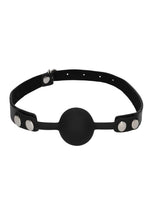 Load image into Gallery viewer, Ouch! Silicone Ball Gag with Adjustable Bonded Leather Straps - Black
