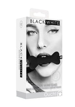 Load image into Gallery viewer, Ouch! Silicone Bone Gag with Adjustable Bonded Leather Straps - Black
