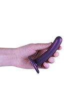 Load image into Gallery viewer, Ouch! Smooth G-Spot Silicone Dildo 5in - Metallic
