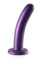 Load image into Gallery viewer, Ouch! Smooth G-Spot Silicone Dildo 6in - Metallic
