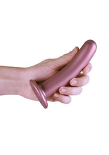 Load image into Gallery viewer, Ouch! Smooth G-Spot Silicone Dildo 6in - Metallic

