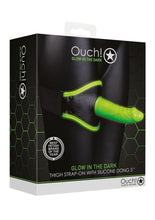 Load image into Gallery viewer, Ouch! Thigh Strap-On - Black/Glow In The Dark/Green
