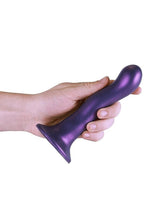 Load image into Gallery viewer, Ouch! Ultra Soft Curvy G-Spot Silicone Dildo 7in - Metallic
