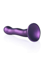 Load image into Gallery viewer, Ouch! Ultra Soft Curvy G-Spot Silicone Dildo 7in - Metallic
