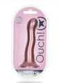 Load image into Gallery viewer, Ouch! Ultra Soft Curvy G-Spot Silicone Dildo 7in - Mettalic
