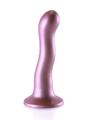 Load image into Gallery viewer, Ouch! Ultra Soft Curvy G-Spot Silicone Dildo 7in - Mettalic
