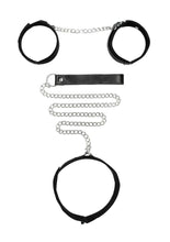 Load image into Gallery viewer, Ouch! Velcro Collar with Leash and Hand Cuffs - Black
