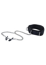 Load image into Gallery viewer, Ouch! Velcro Collar with Nipple Clamps - Black
