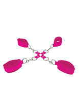 Load image into Gallery viewer, Ouch! Velcro Hand and Leg Cuffs - Pink
