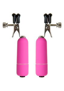 Ouch! Vibrating Nipple Clamps - Pink