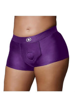 Load image into Gallery viewer, Ouch! Vibrating Strap-On Boxer Rechargeable - Purple - XLarge/XXLarge
