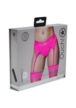 Load image into Gallery viewer, Ouch! Vibrating Strap-On Thong Rechargeable - Pink - Large/Medium
