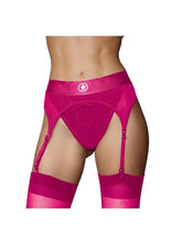Load image into Gallery viewer, Ouch! Vibrating Strap-On Thong Rechargeable - Pink - Small/XSmall
