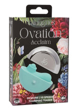 Load image into Gallery viewer, Ovation Acclaim Rechargeable Silicone Thumping Clitoral Stimulator - Blue
