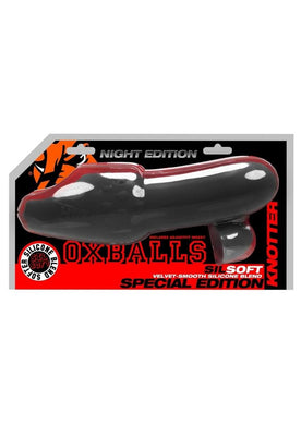 Oxball Knotter Smooth and Swole Nub Based Cocksheath Night Edition - Black
