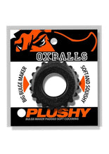 Load image into Gallery viewer, Oxball Plushy Single Cock Ring - Black Mica
