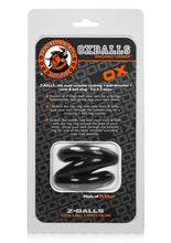 Load image into Gallery viewer, Oxballs Atomic Jock Z-Balls Cock Ring and Ball Stretcher - Black
