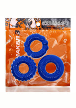 Load image into Gallery viewer, Oxballs Bonemaker Cock Ring Kit - Blue/Pool Blue - 3 Pack
