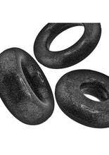 Load image into Gallery viewer, Oxballs Cockpack Multi Design Cockrings (3 Pack) - Black Mica
