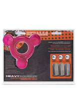 Load image into Gallery viewer, Oxballs Heavy Squeeze Ballstretcher with Stainless Steel Weights - Hot Pink/Pink
