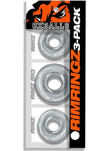 Load image into Gallery viewer, Oxballs Rimrings Multi Size Cockrings - Clear - 3 Pack
