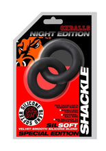 Load image into Gallery viewer, Oxballs Shackle Chained Linked Cock N Ball Rings Night Edition - Black
