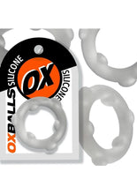 Load image into Gallery viewer, Oxballs Spinner Single Silicone Cock Ring - Vapor - Clear
