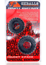 Load image into Gallery viewer, Oxballs Truckt Plus+ Silicone Cock Ring (2 Pack) - Night Edition - Black
