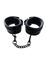Load image into Gallery viewer, Padded Leather Ankle Cuffs - Black
