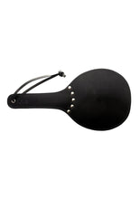 Load image into Gallery viewer, Padded Leather Ping Pong Paddle - Black/Red
