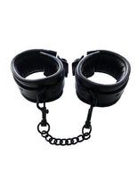 Load image into Gallery viewer, Padded Leather Wrist Cuffs - Black
