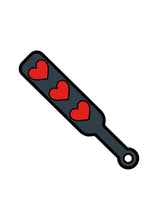 Load image into Gallery viewer, Paddle Hearts Enamel Pin - Grey/Red
