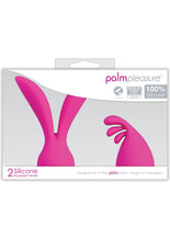 Load image into Gallery viewer, Palmpleasure Silicone Massager Head Attachment - Pink - 2 Per Pack
