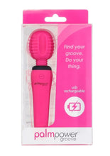 Load image into Gallery viewer, Palmpower Groove Mini Wand Rechargeable Silicone Massage Wand - Fuchsia/Pink
