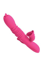 Load image into Gallery viewer, Passion Dual Massager Heat Up Rechargeable Silicone Rabbit Vibrator
