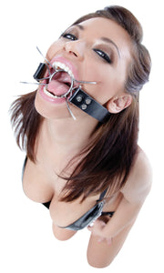 Spider Gag with Black Strap (Chrome)