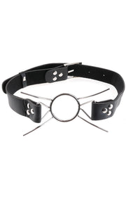 Spider Gag with Black Strap (Chrome)