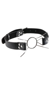 Spider Gag with Black Strap (Chrome)
