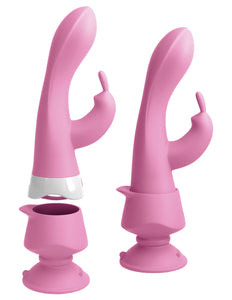 3Some Wall Banger Rabbit Silicone Vibrator USB Rechargeable Suction Cup Wireless Remote Splashproof